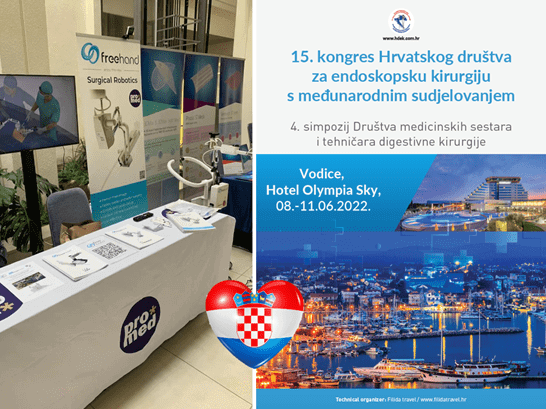 Medical congress for surgeons in Croatia with picture of booth and poster